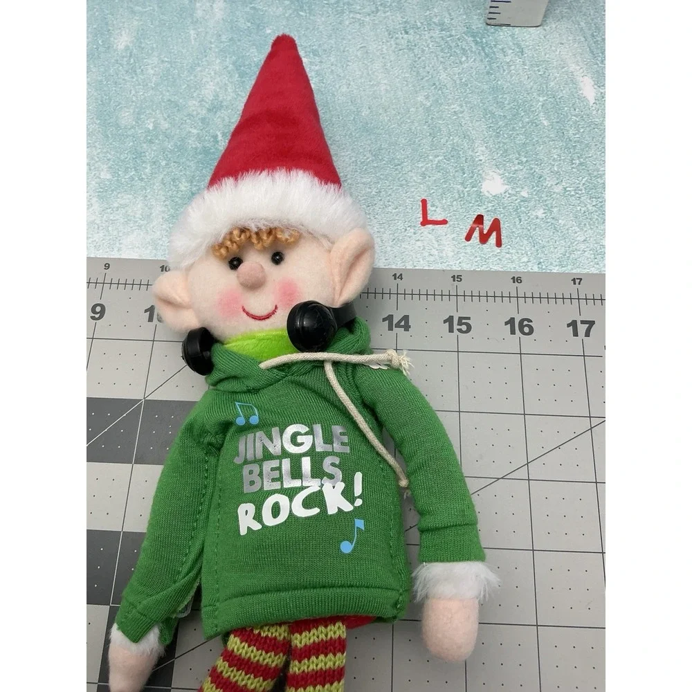 Elf Plush Shelf Sitter Holiday Christmas Tabletop Decor‎ Dangling Feet 12